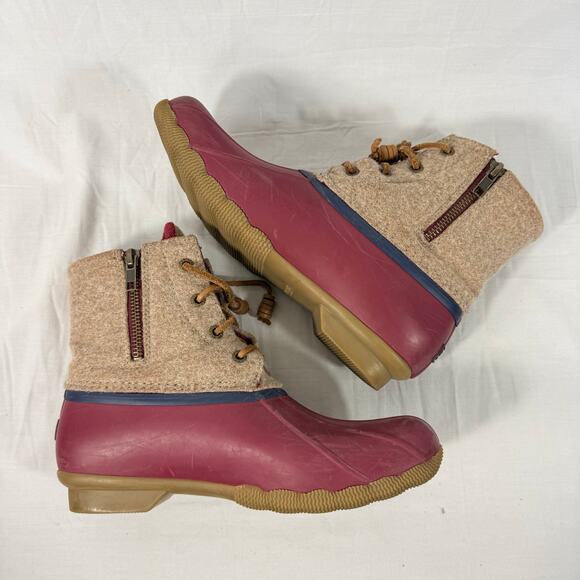 Sperry Saltwater Duck Boots Women's 8 STS87099 Purple Waterproof - Picture 6 of 10